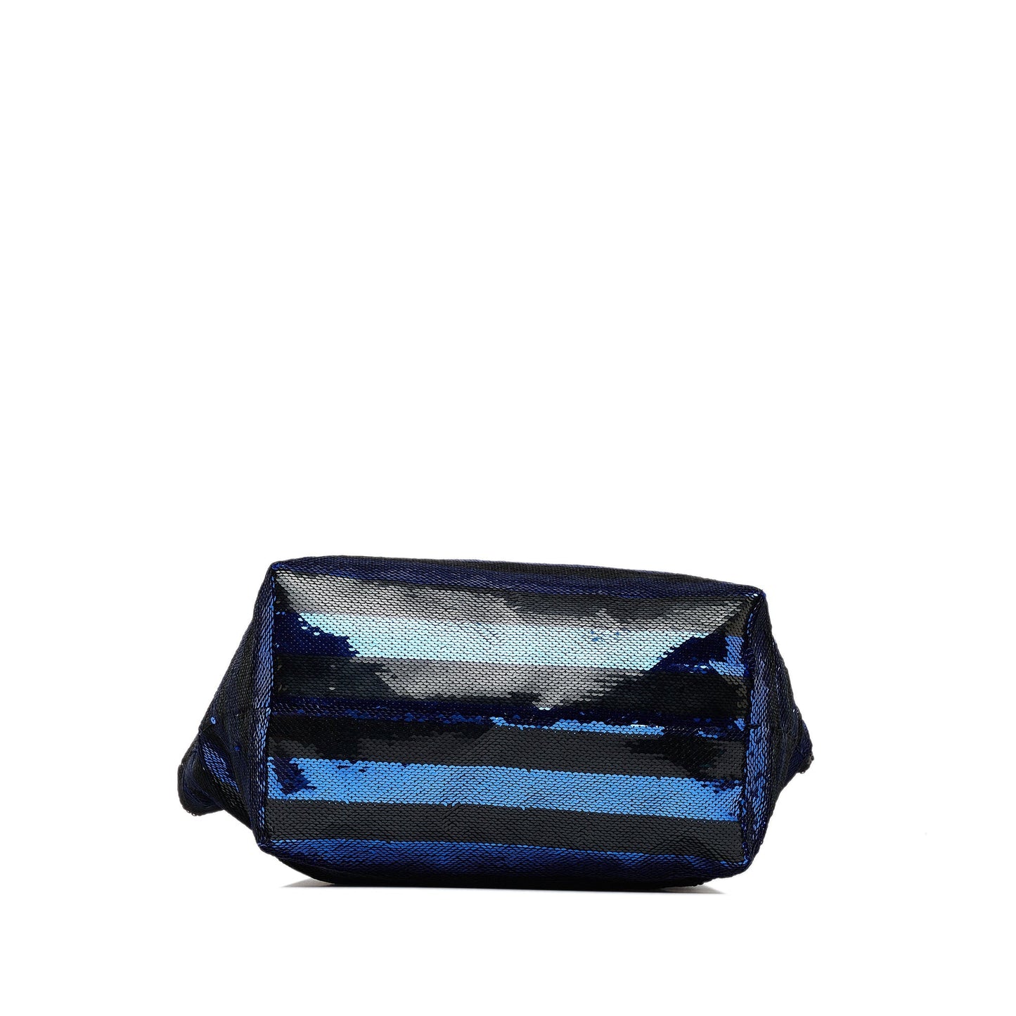 Blue Prada Sequined Satin Tote