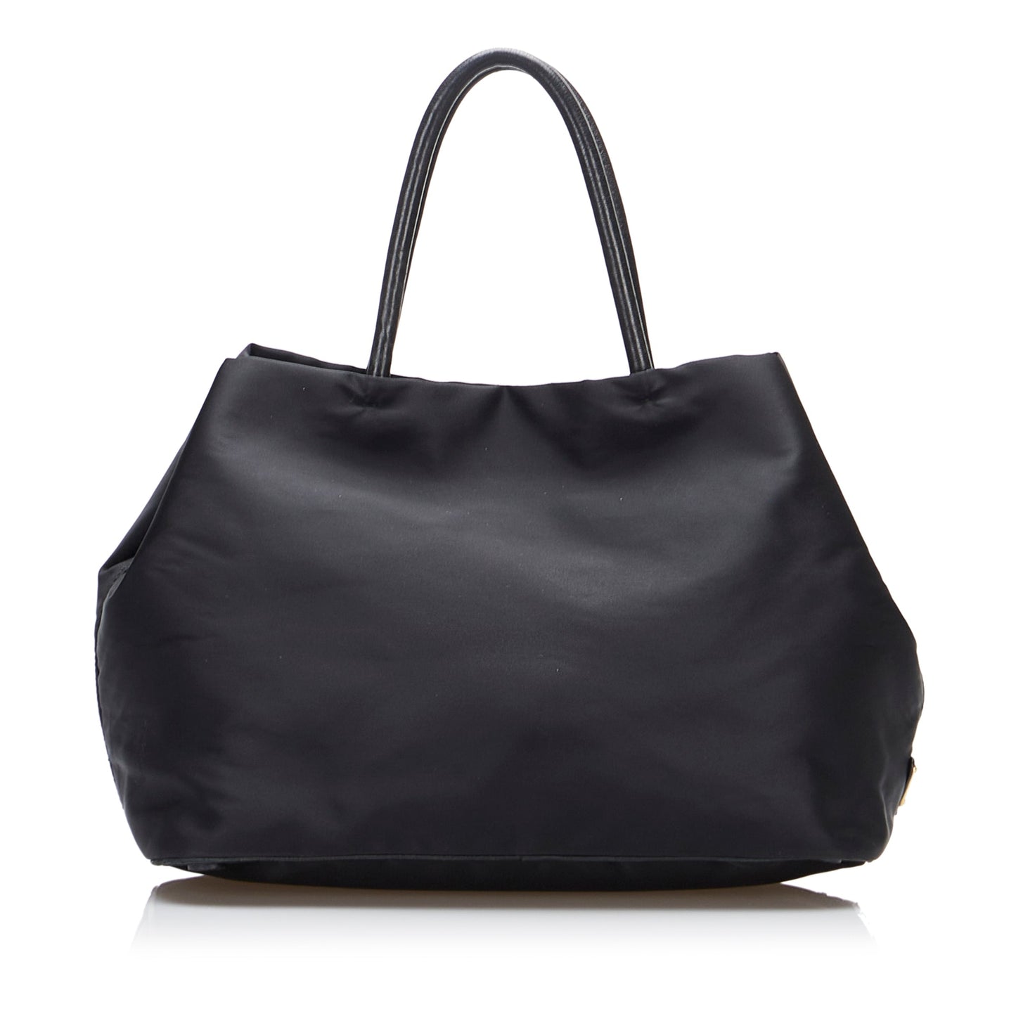 Prada Canapa Tessuto Bow Handbag Black