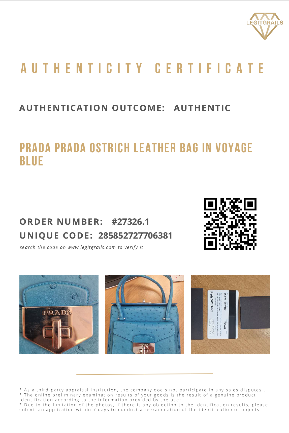 Prada Bag in Voyage Blue Ostrich Leather With Turnlock - RARE Handbag - Prada BN2708 Struzzo