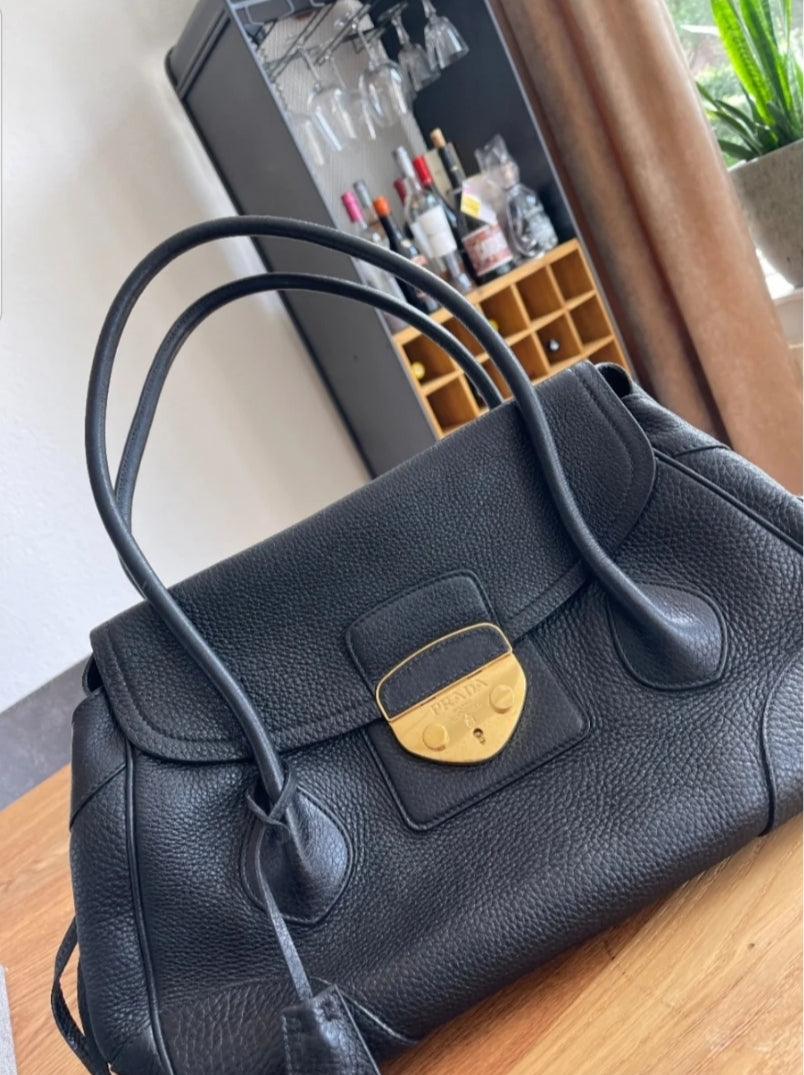 PRADA  leather shoulder bag