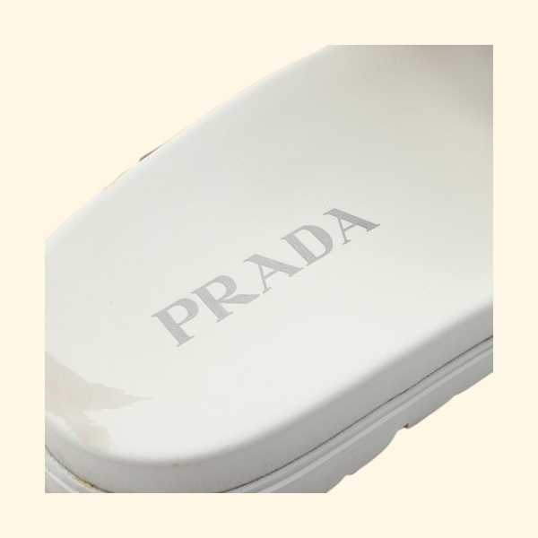 Prada Slide Sandals Leather White