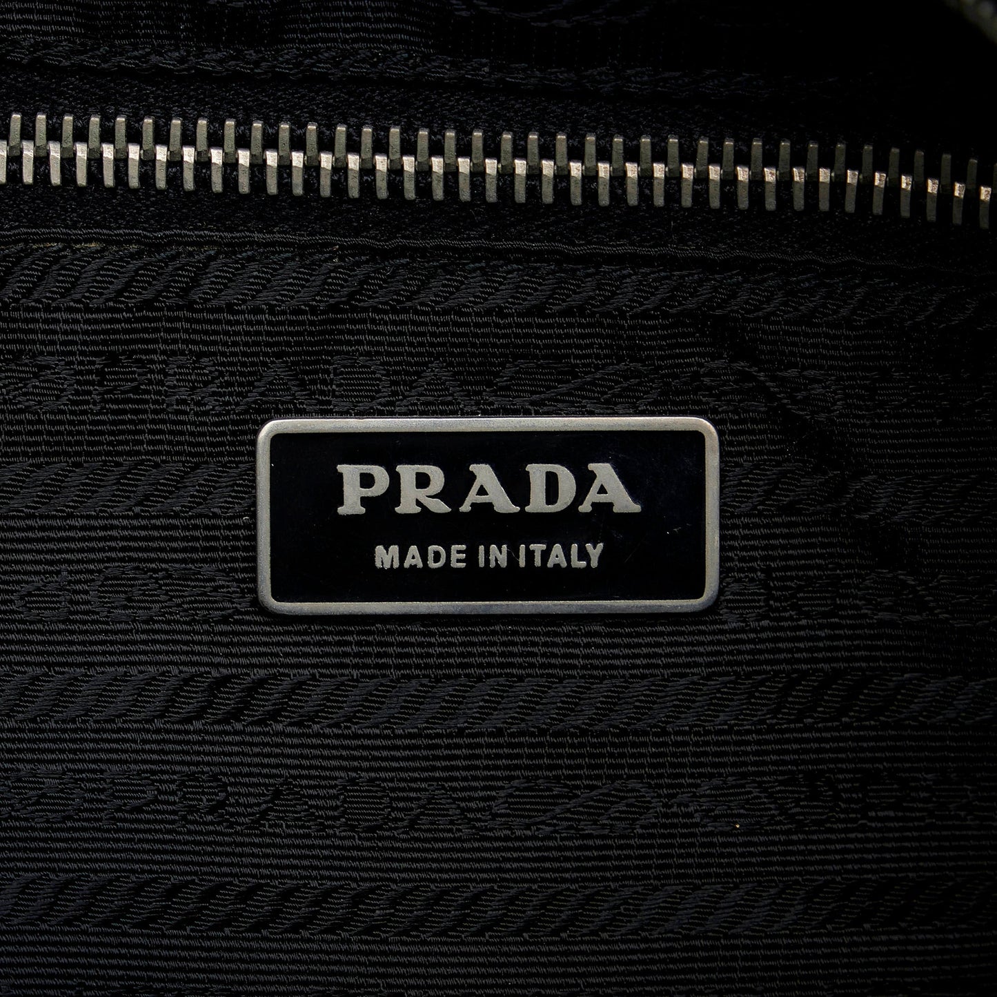 Black Prada Tessuto Stampato Tote Bag