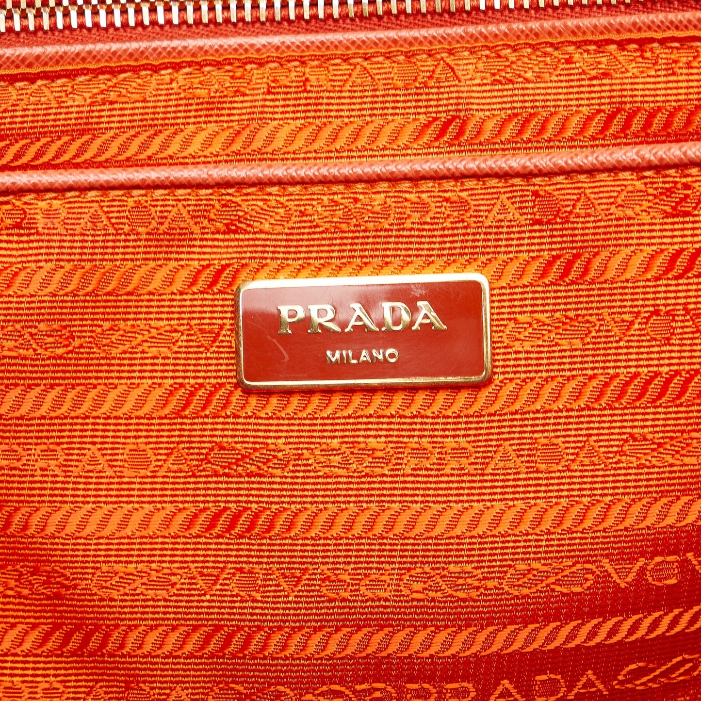 Brown Prada Straw Tote