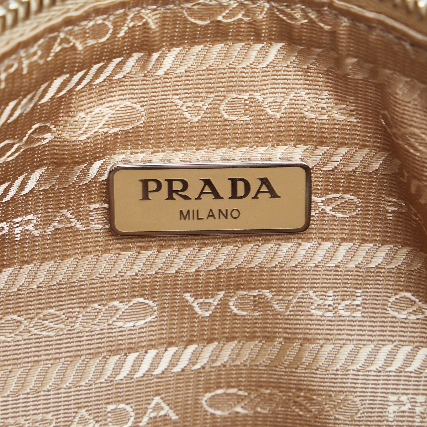 Prada Triangle Beige Raffia