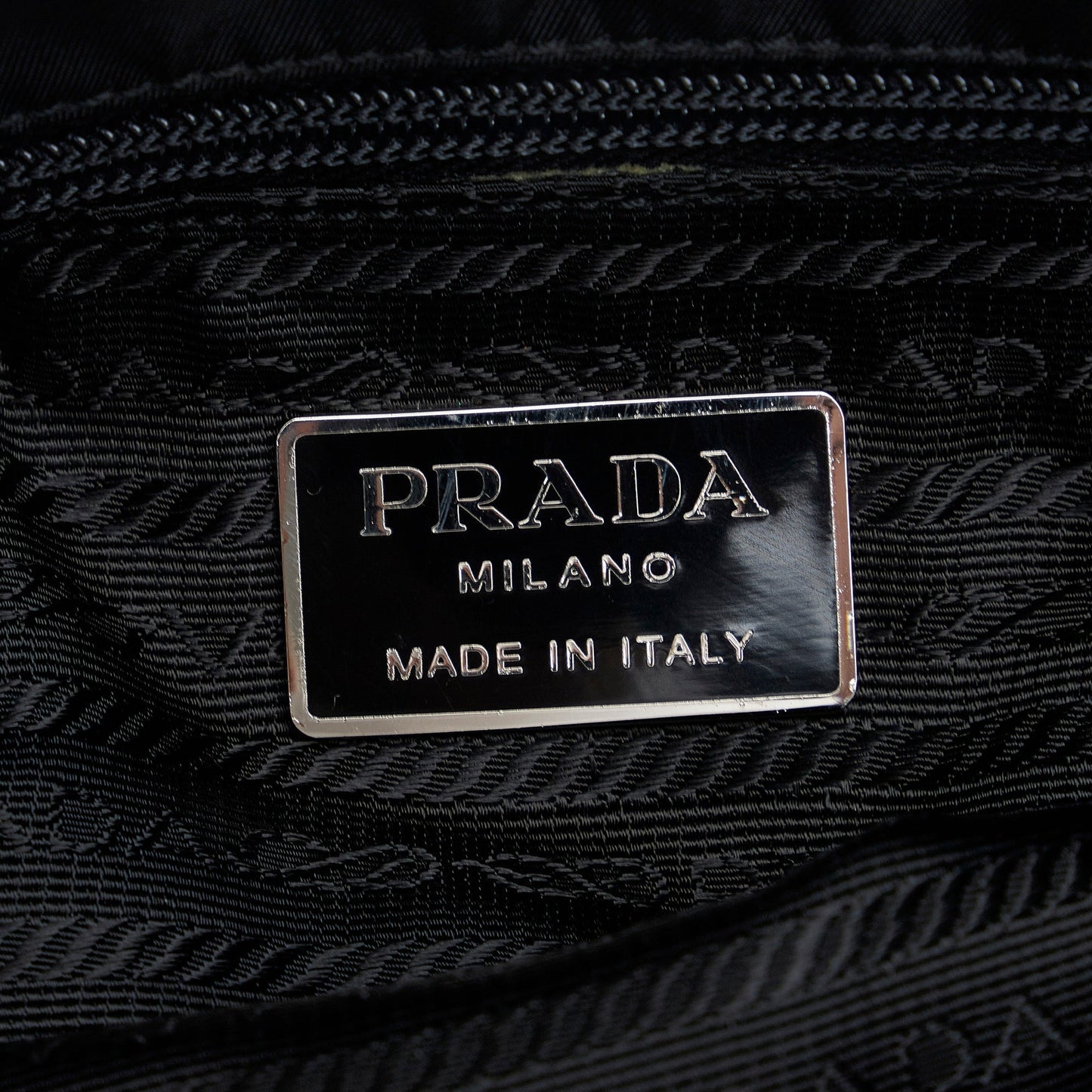 Prada Tessuto Shoulder Bag Black Nylon Canvas