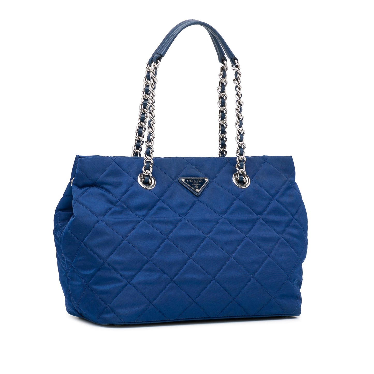 Prada Tessuto Impuntu Blue Nylon Canvas