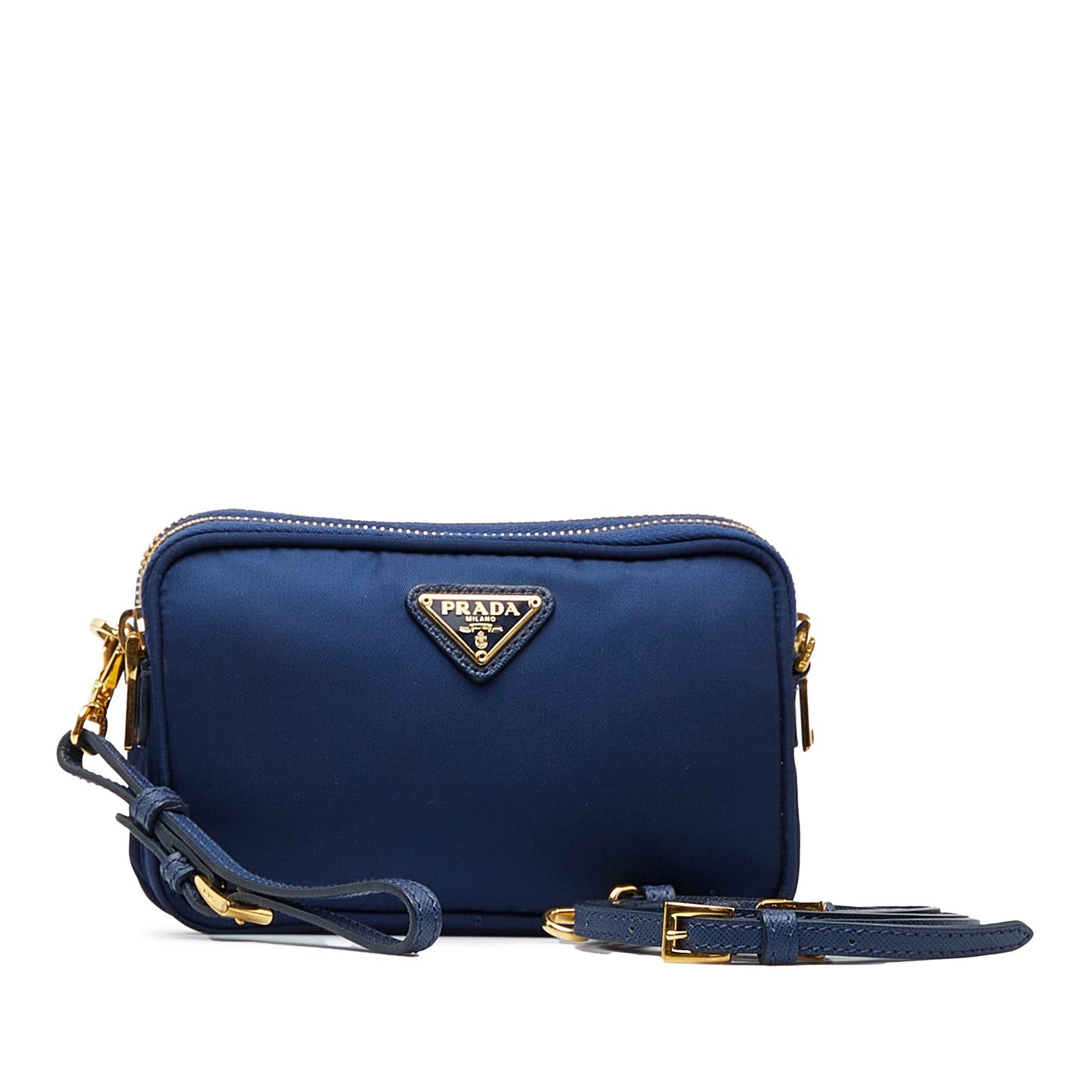 Prada Tessuto Crossbody Bag Blue Nylon Canvas