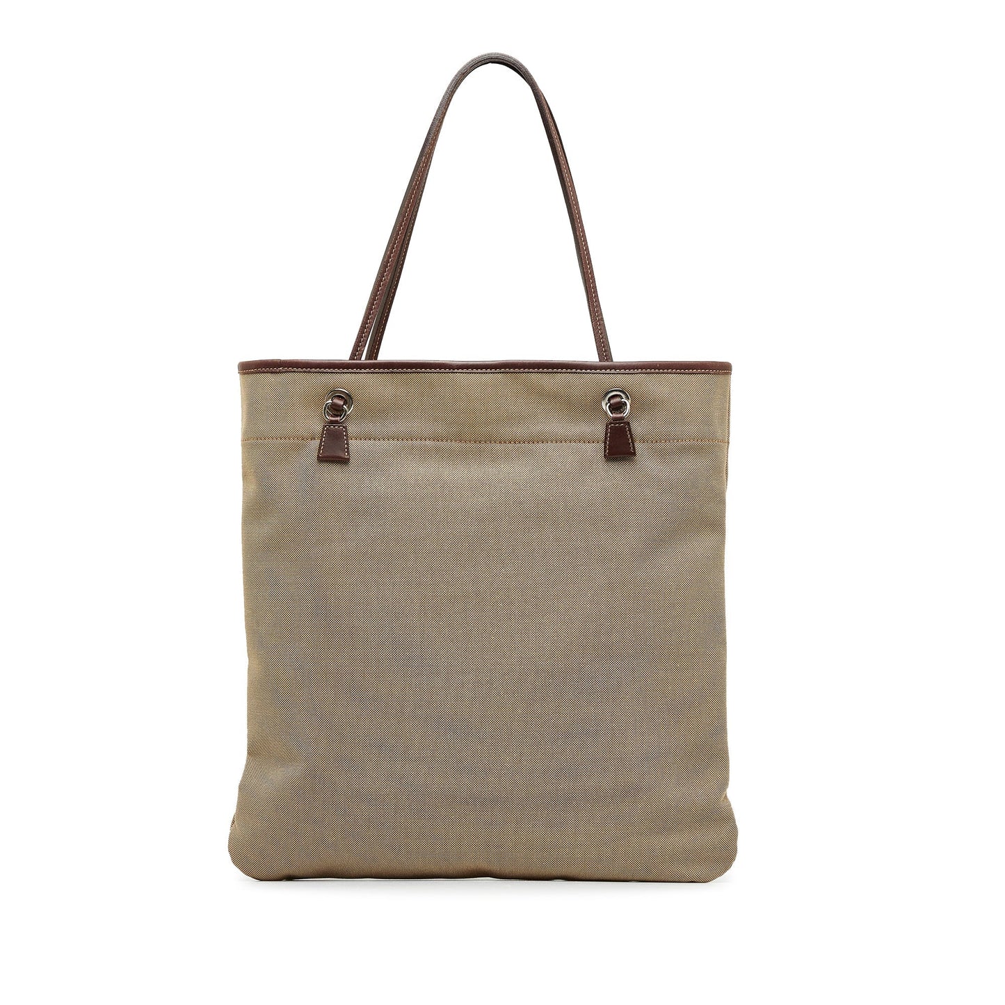 Taupe Prada Canapa Logo Tote Bag