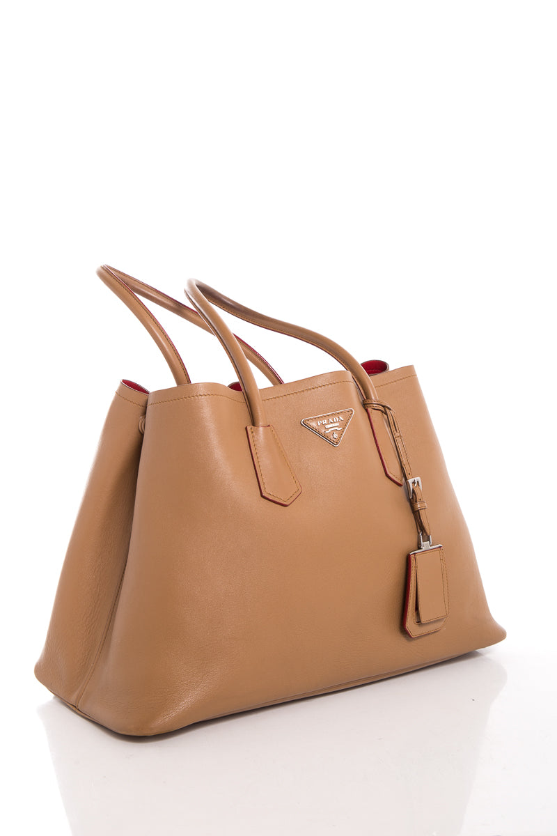 Prada Camel Leather Tote