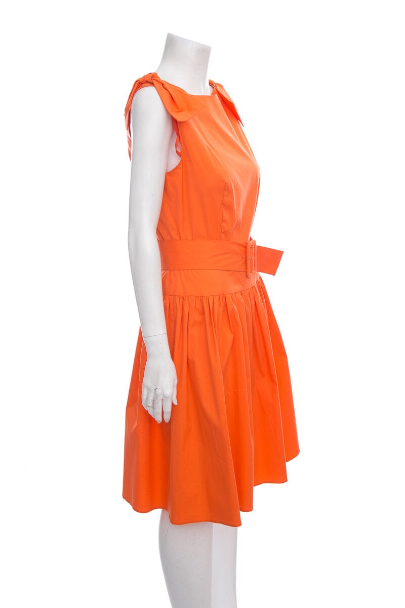 Prada Orange Cotton Midi Dress SZ 44