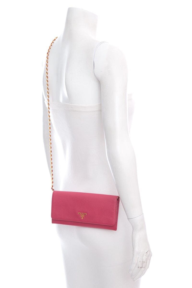 Prada Pink Wallet on Chain Cross-Body