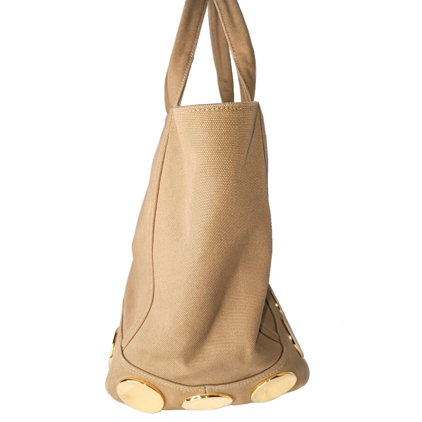 Prada Tobacco Canapa Shopping Tote