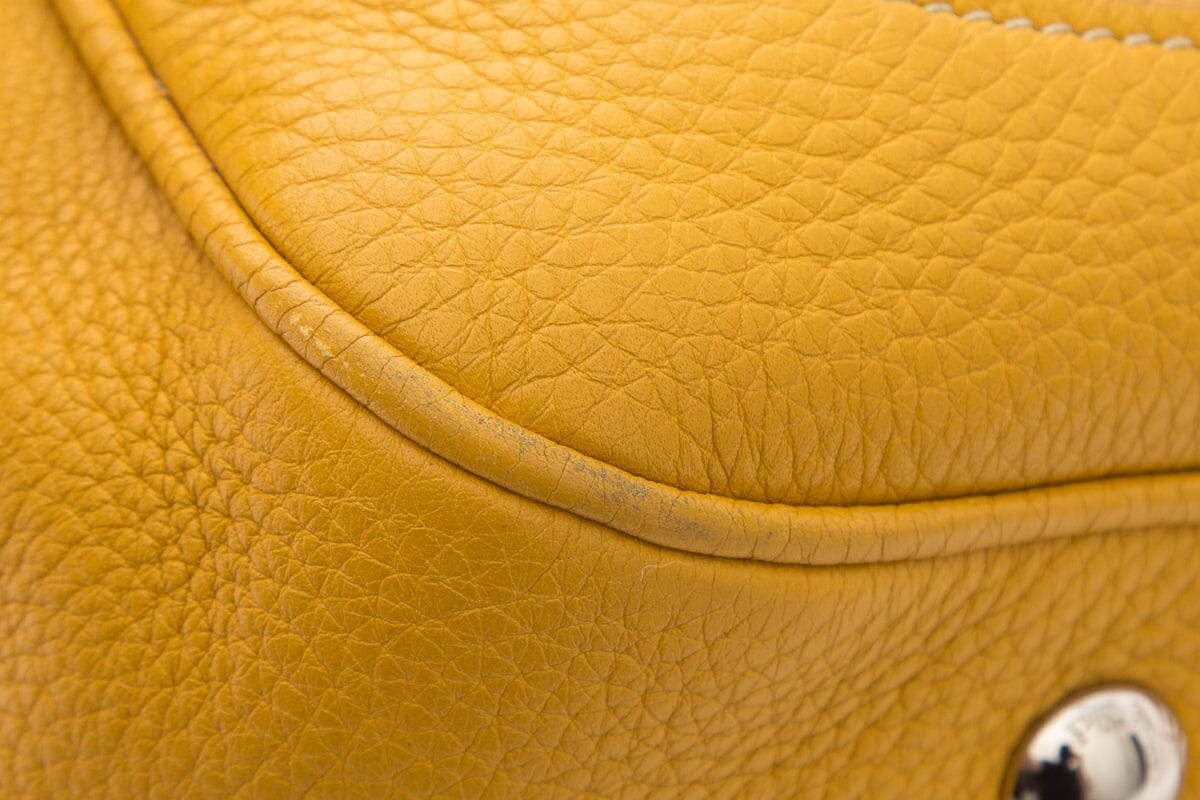 Prada Yellow Vitello Daino Leather Handbag