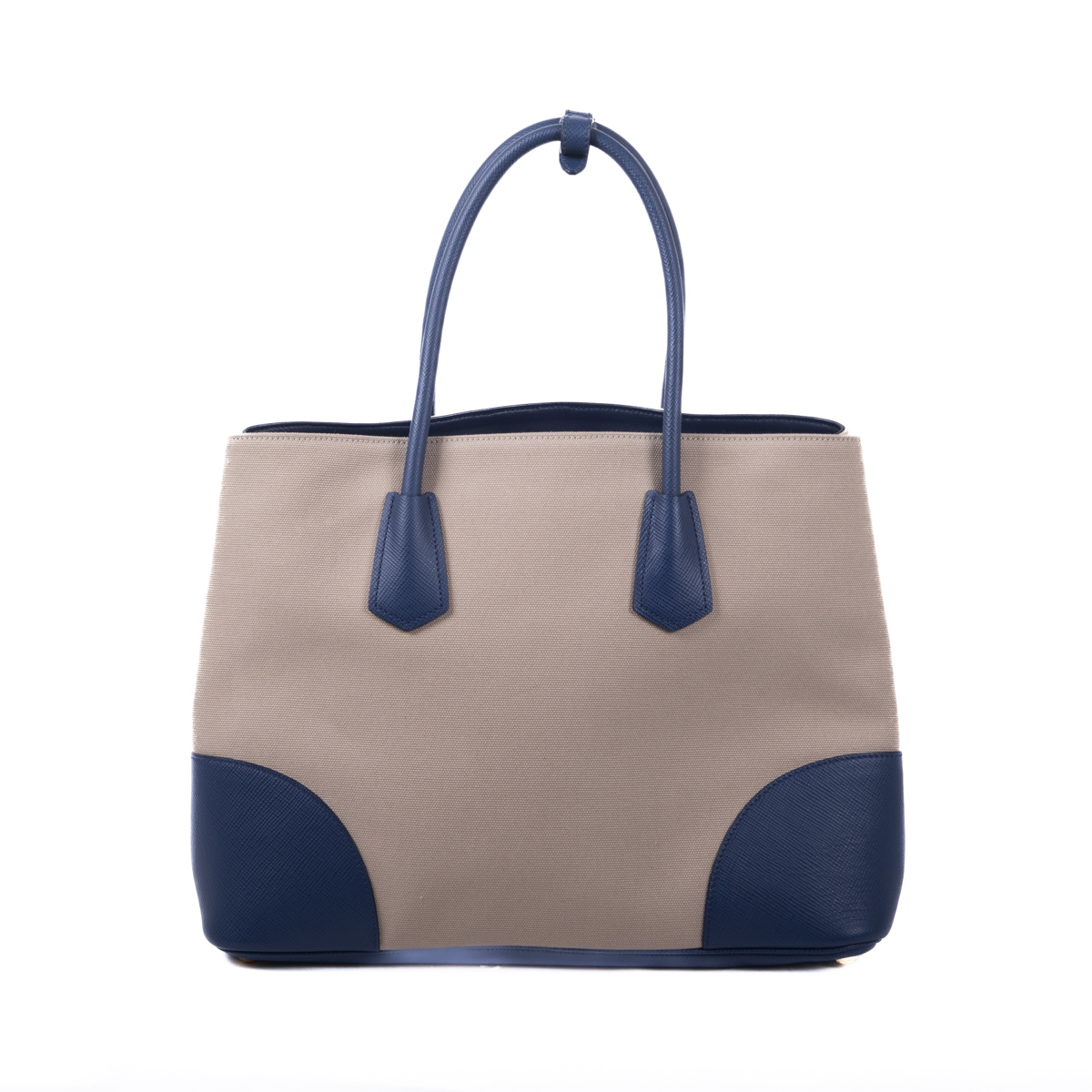 Prada Canapa & Saffiano Cuir Medium Double Tote