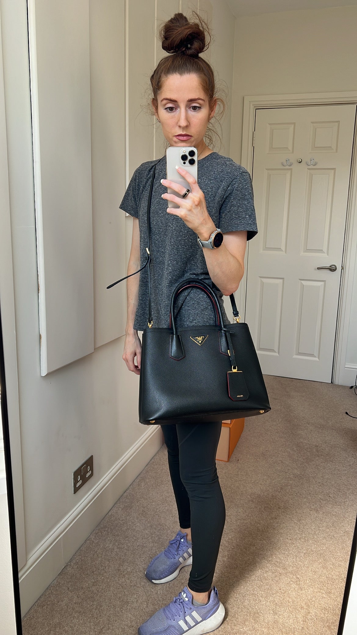 Prada Small Saffiano Leather Double Tote Bag (RRP £3500)