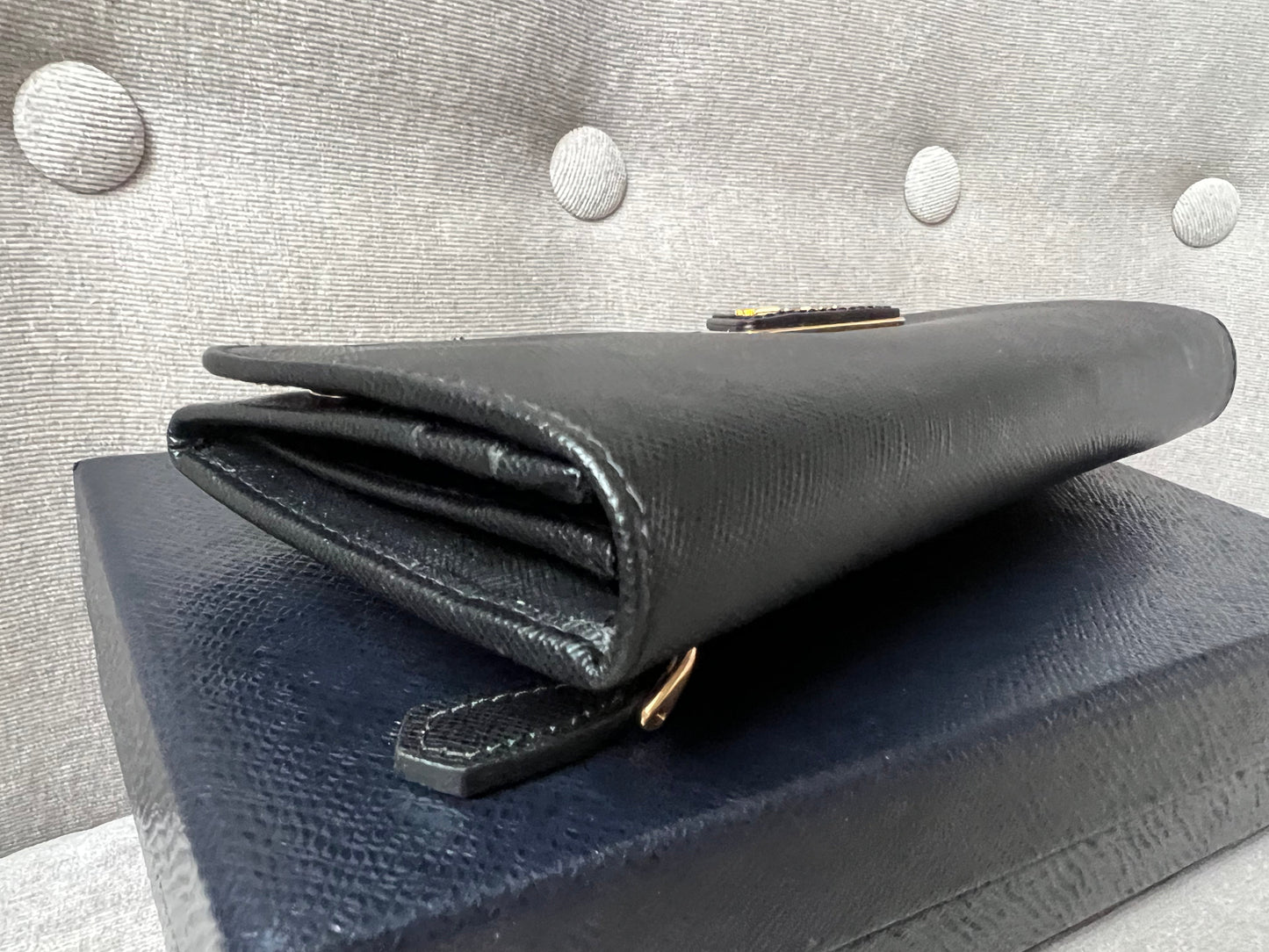 Prada Black Long Tessuto Wallet