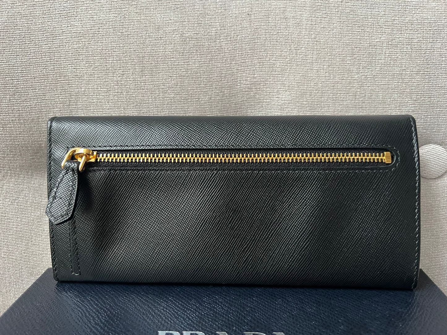 Prada Black Long Tessuto Wallet