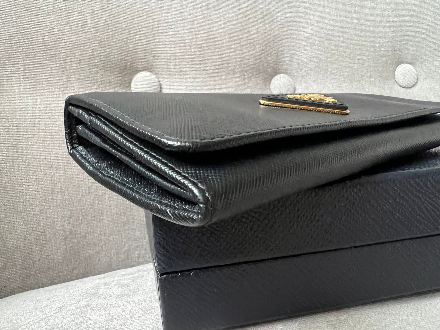 Prada Black Long Tessuto Wallet