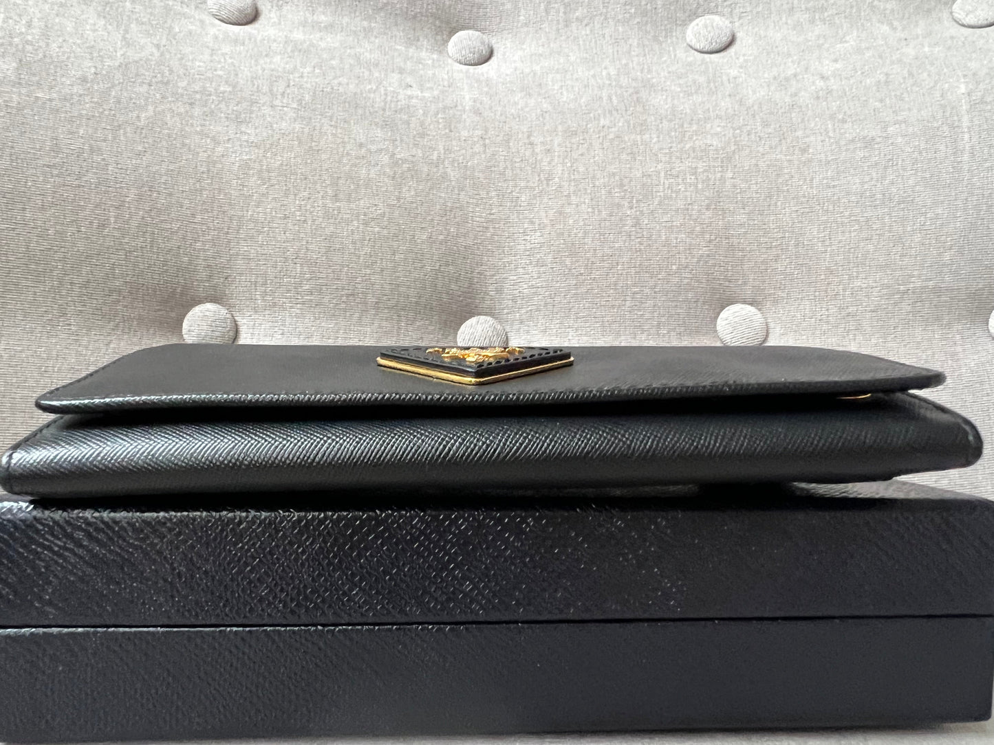 Prada Black Long Tessuto Wallet