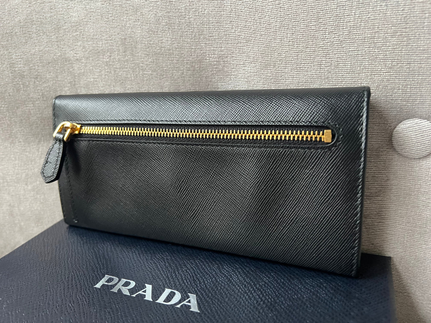 Prada Black Long Tessuto Wallet