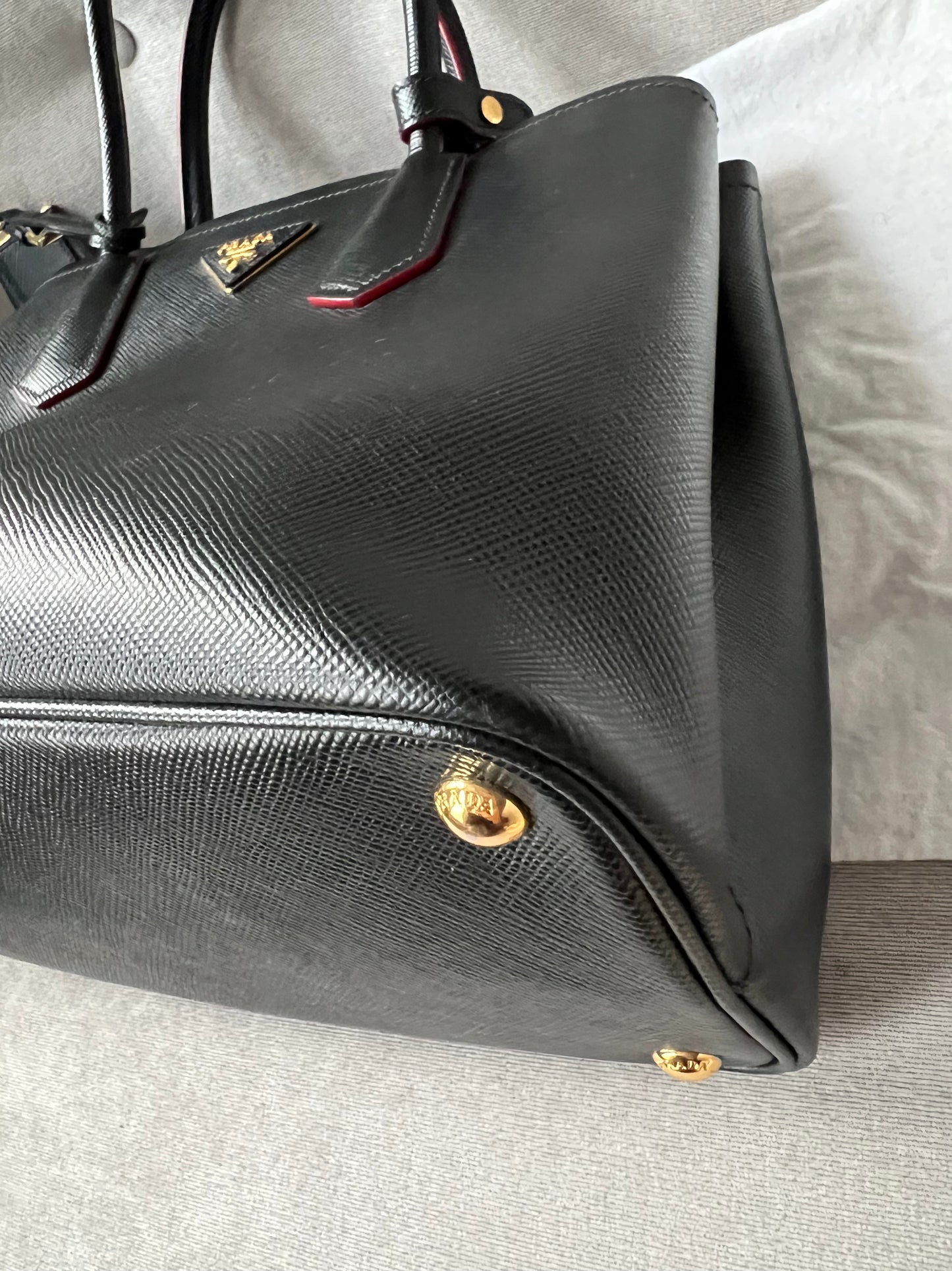 Prada Small Saffiano Leather Double Tote Bag (RRP £3500)