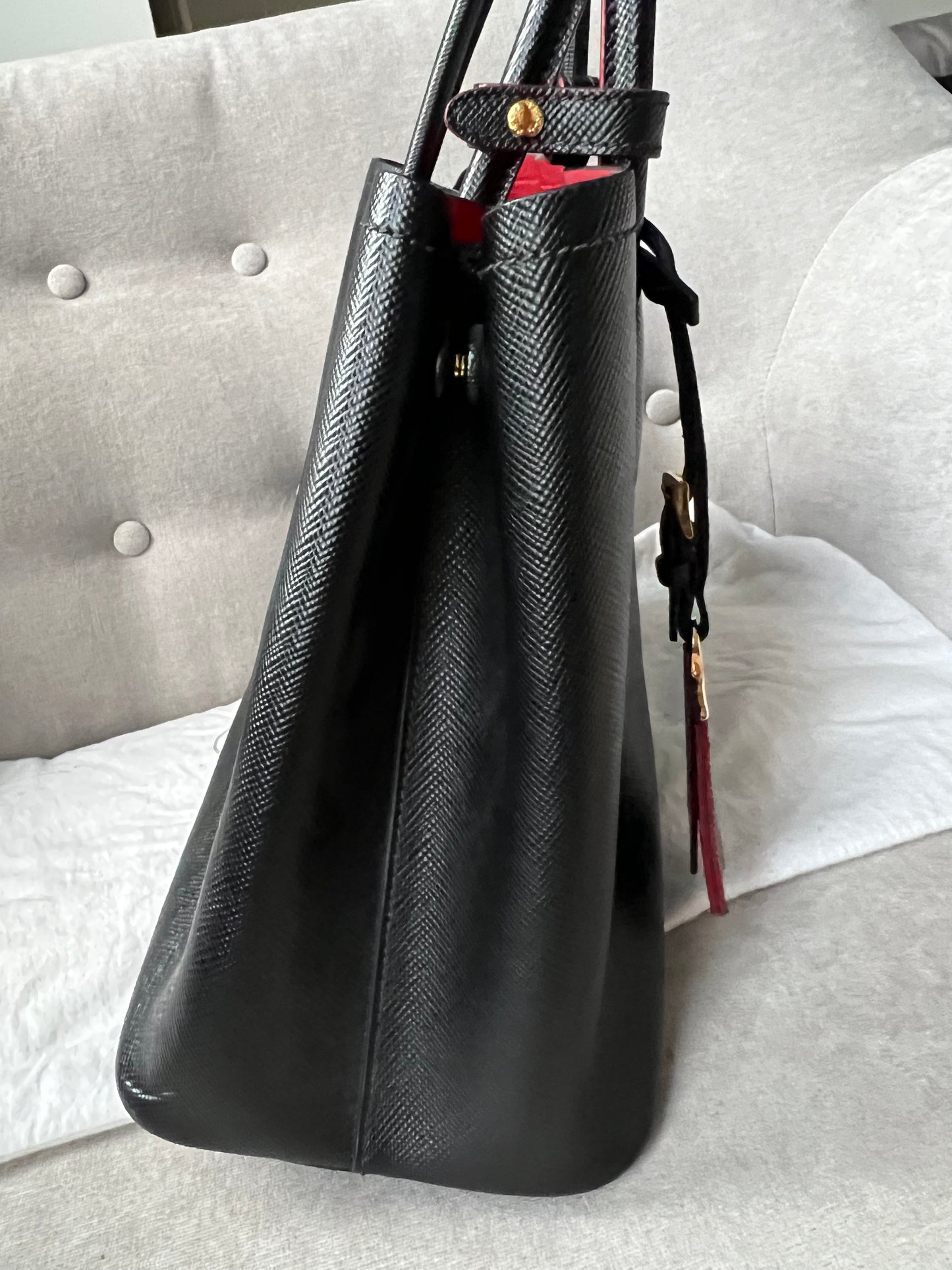 Prada Small Saffiano Leather Double Tote Bag (RRP £3500)