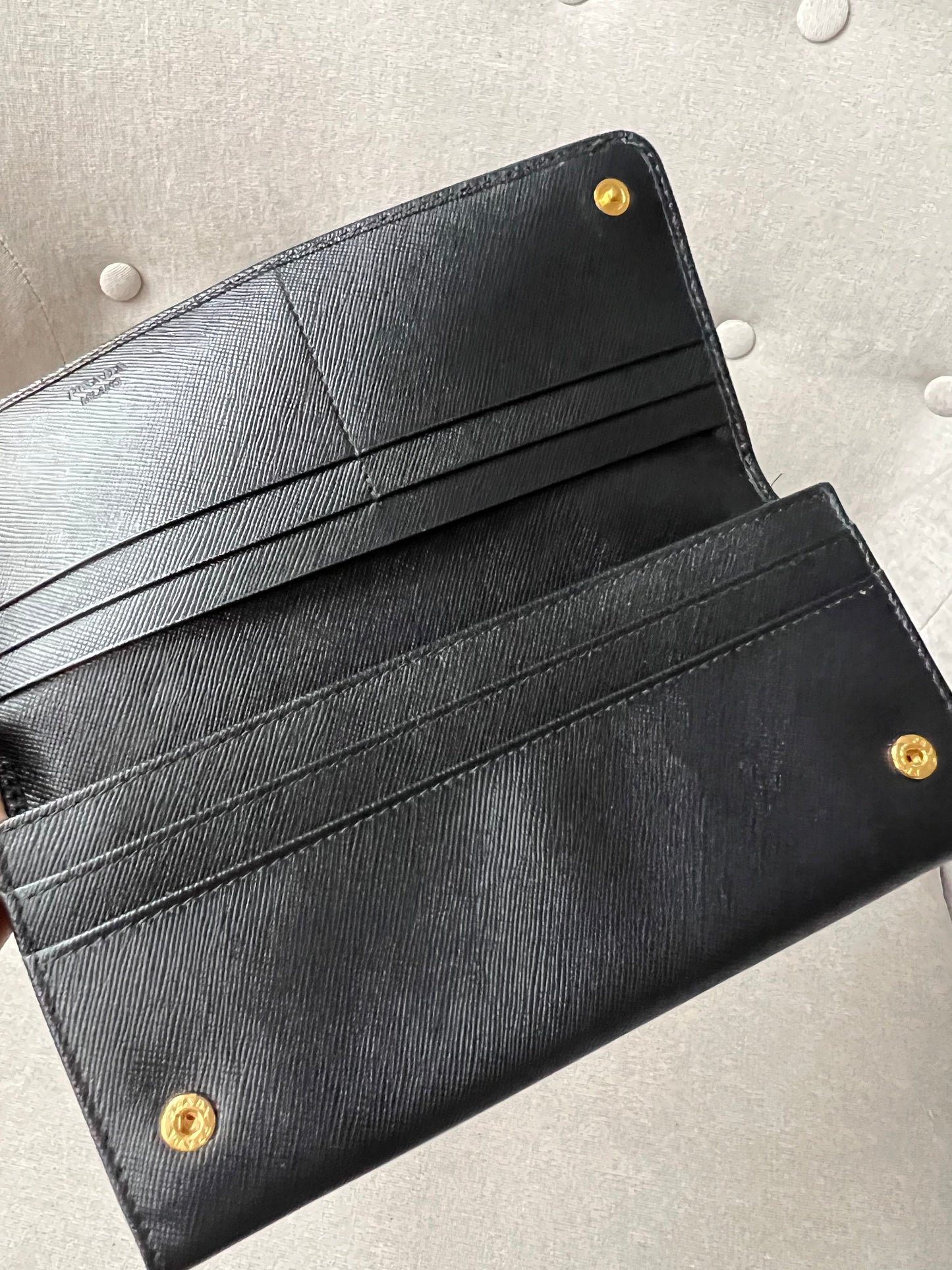 Prada Black Long Tessuto Wallet