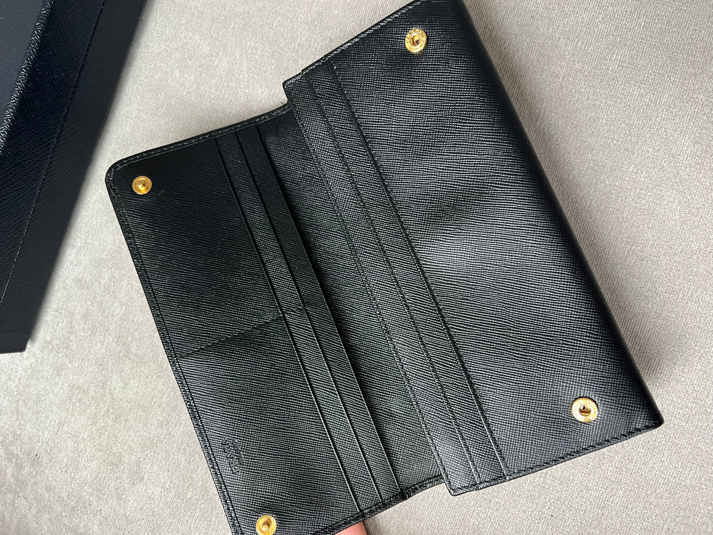 Prada Black Long Tessuto Wallet