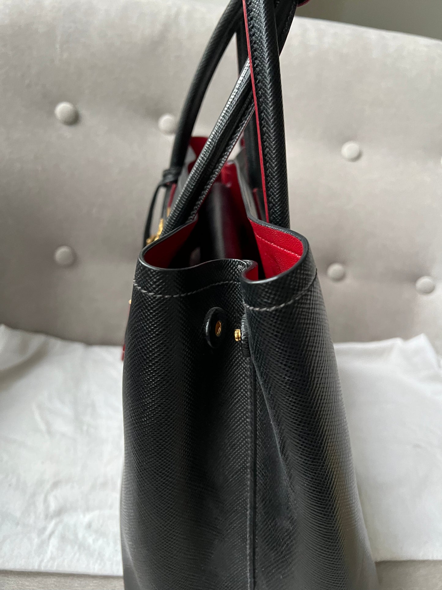 Prada Small Saffiano Leather Double Tote Bag (RRP £3500)