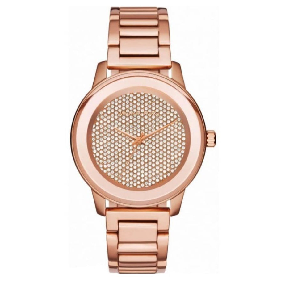 Michael Kors Ladies Kinley Rose Gold Watch MK6210