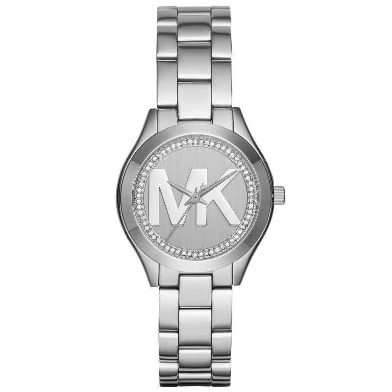 Michael Kors Ladies Mini Slim Runway Silver Watch MK3548