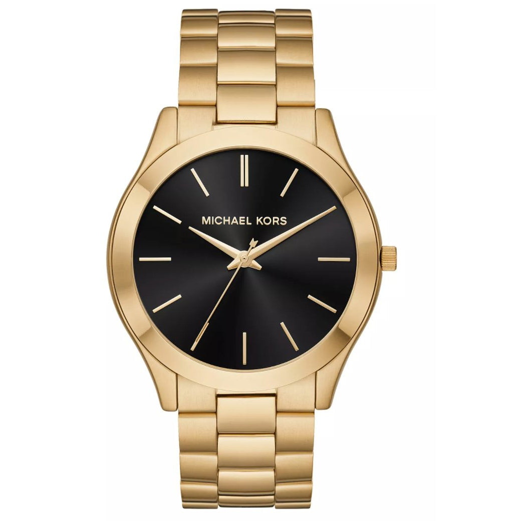 Michael Kors Ladies  Slim Runway Gold Watch MK3478