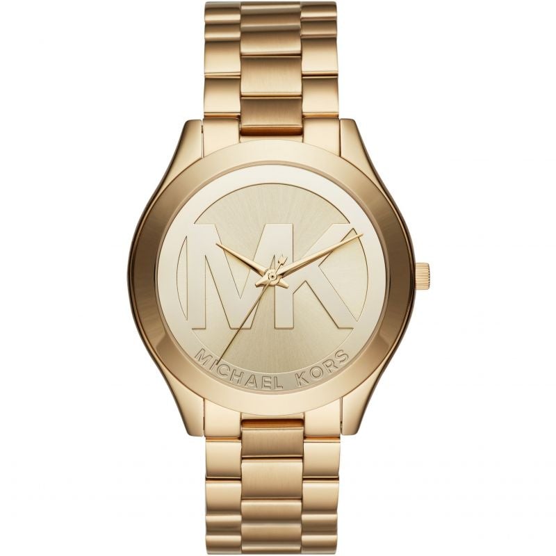 Michael Kors Ladies Watch Slim Runway Gold Watch MK3739