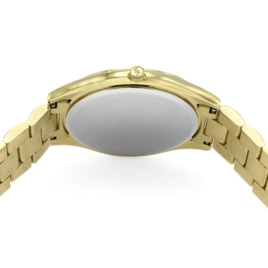 Michael Kors Ladies Slim Runway Gold Motif Watch MK3335