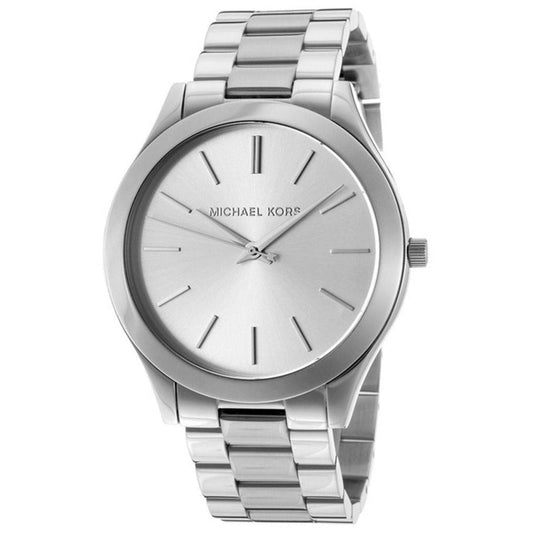 Michael Kors Ladies Slim Runway Silver Watch MK3178