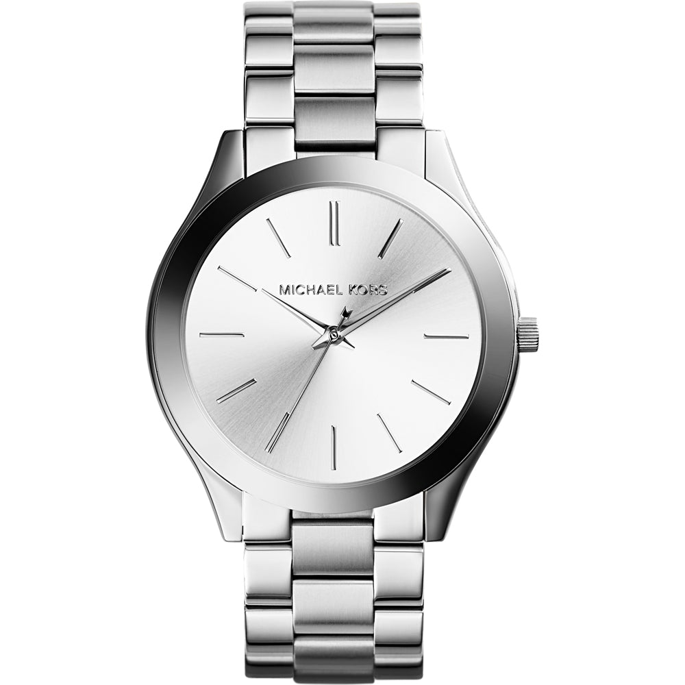 Michael Kors Ladies Slim Runway Silver Watch MK3178