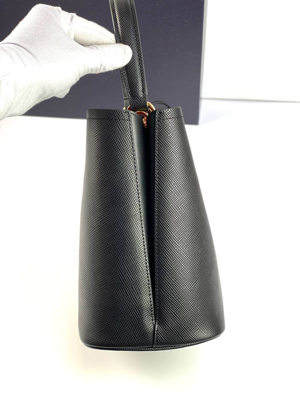 Prada Panier bag in Saffiano leather black