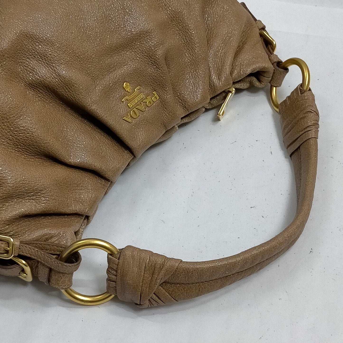 Prada Brown Leather Hand Bag