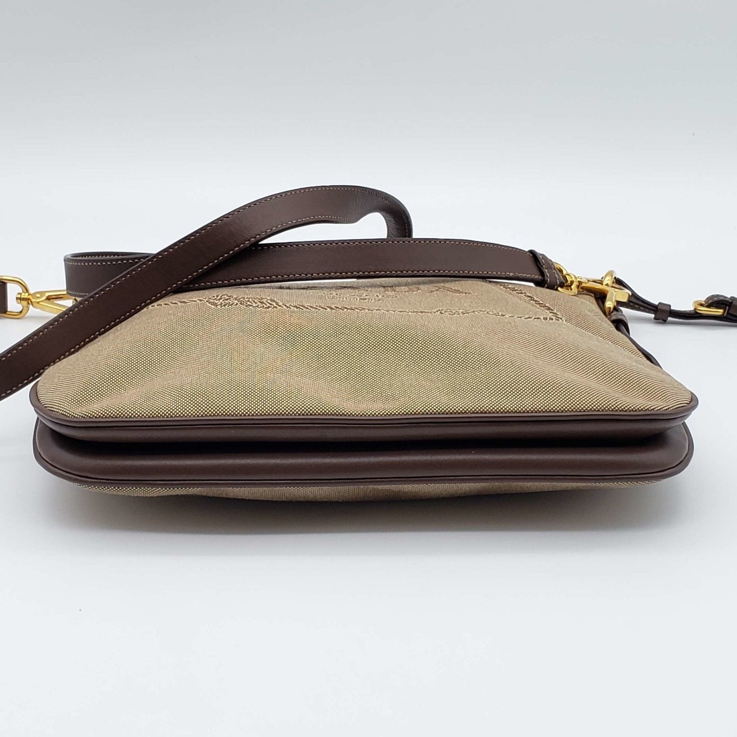 Prada Canvas and Leather Crossbody Bag