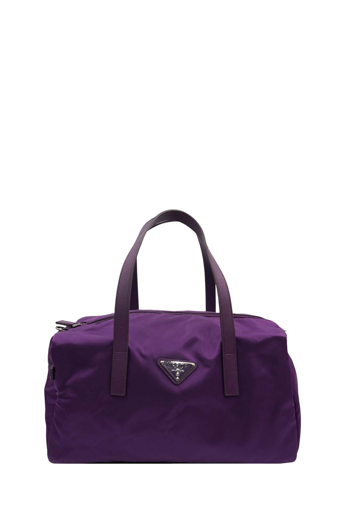 Prada Side Pocket Convertible Duffle Bag Tessuto Dark Purple