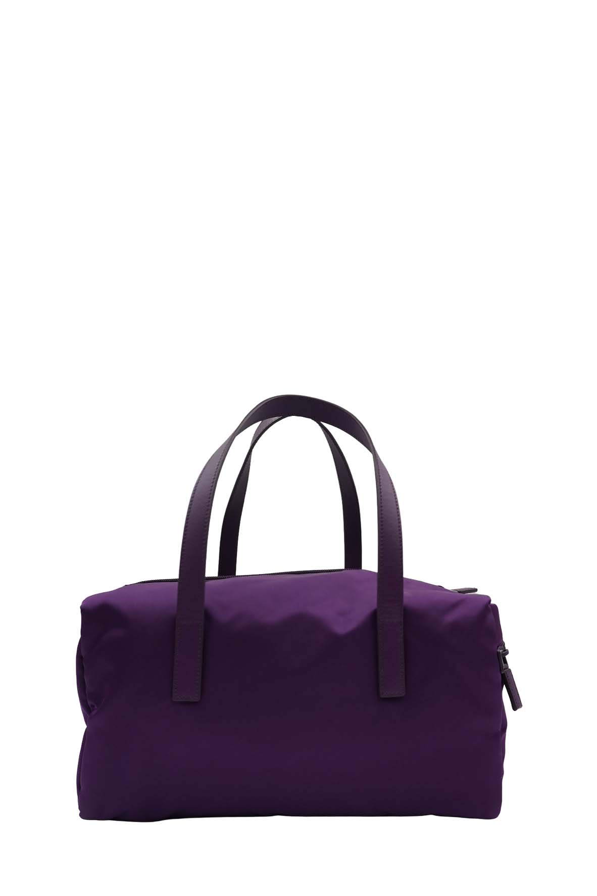 Prada Side Pocket Convertible Duffle Bag Tessuto Dark Purple