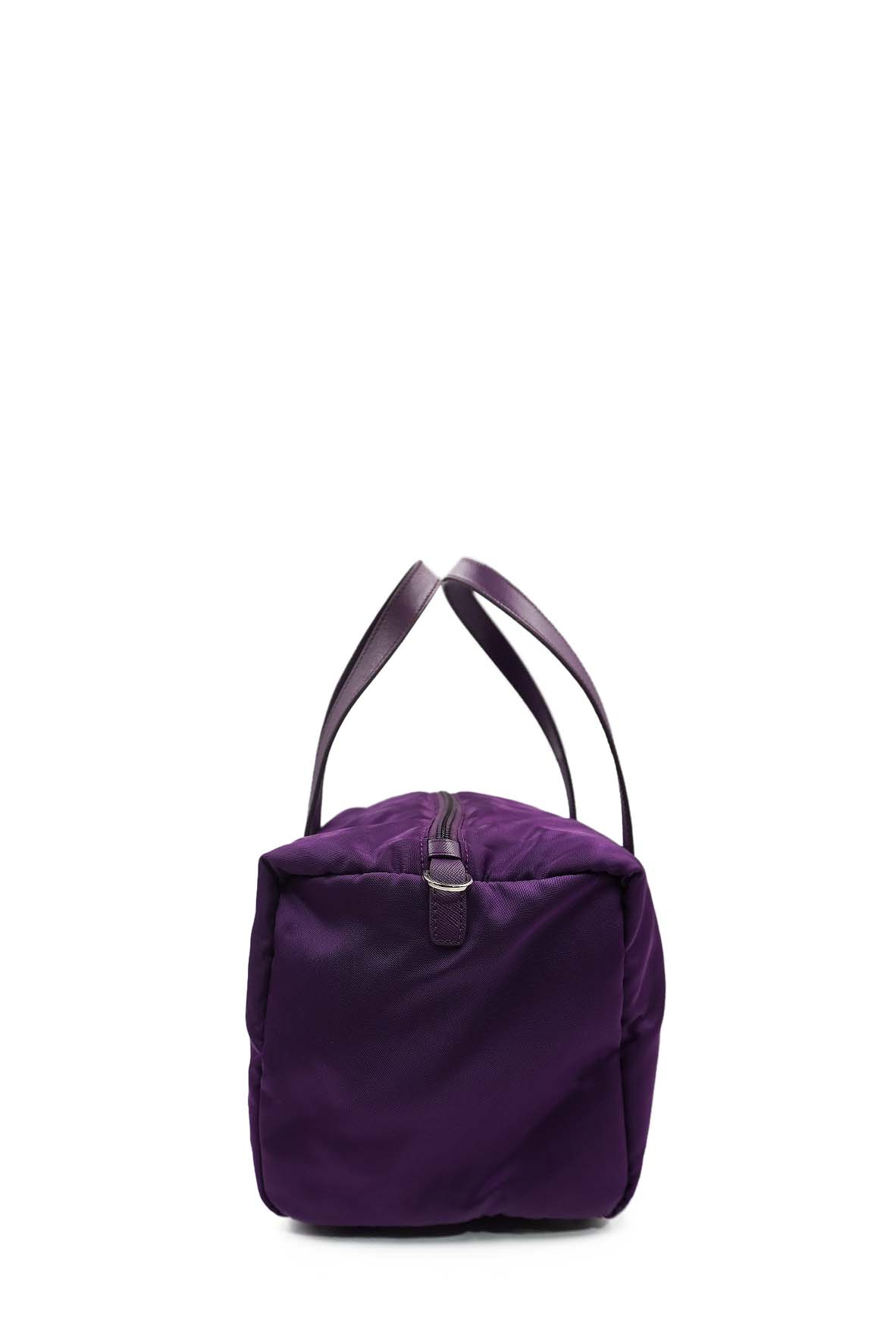 Prada Side Pocket Convertible Duffle Bag Tessuto Dark Purple