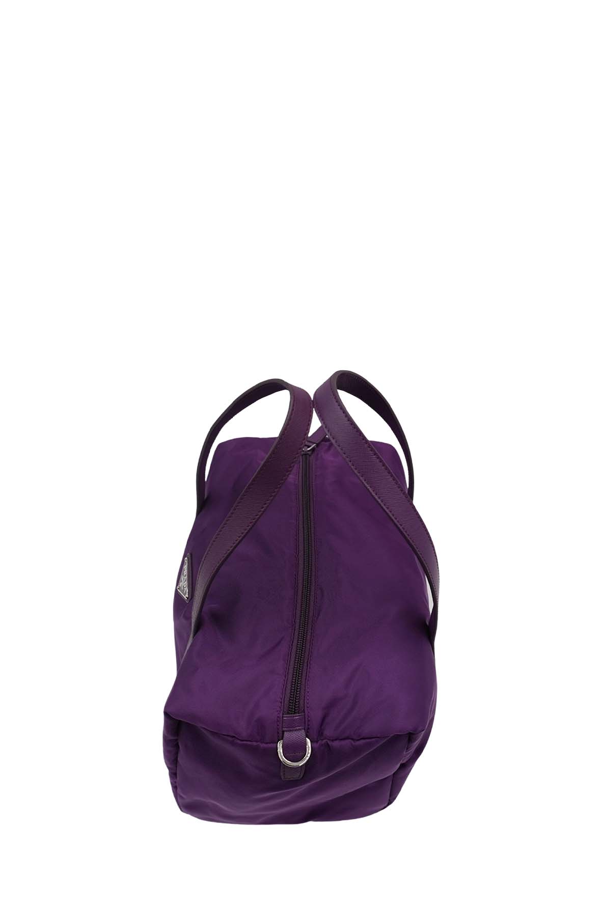 Prada Side Pocket Convertible Duffle Bag Tessuto Dark Purple