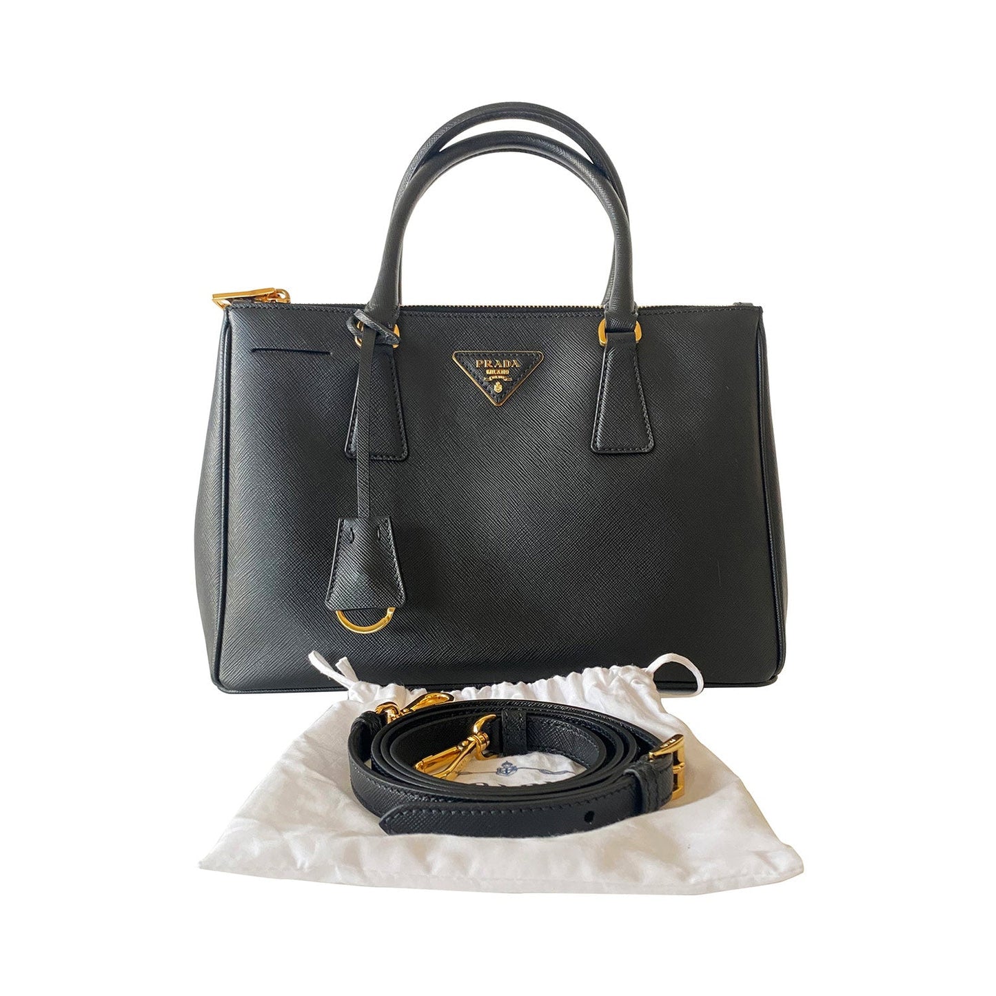 Prada Small Galleria Saffiano Double Zip Tote