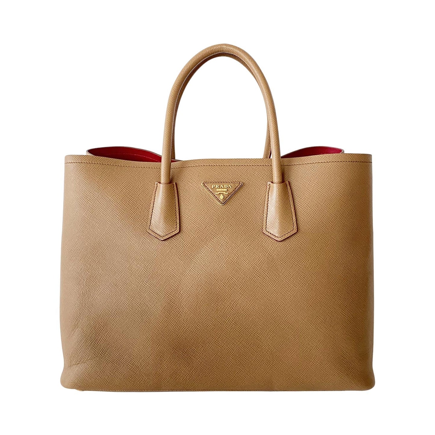 Prada Saffiano Large Double Bag Tote