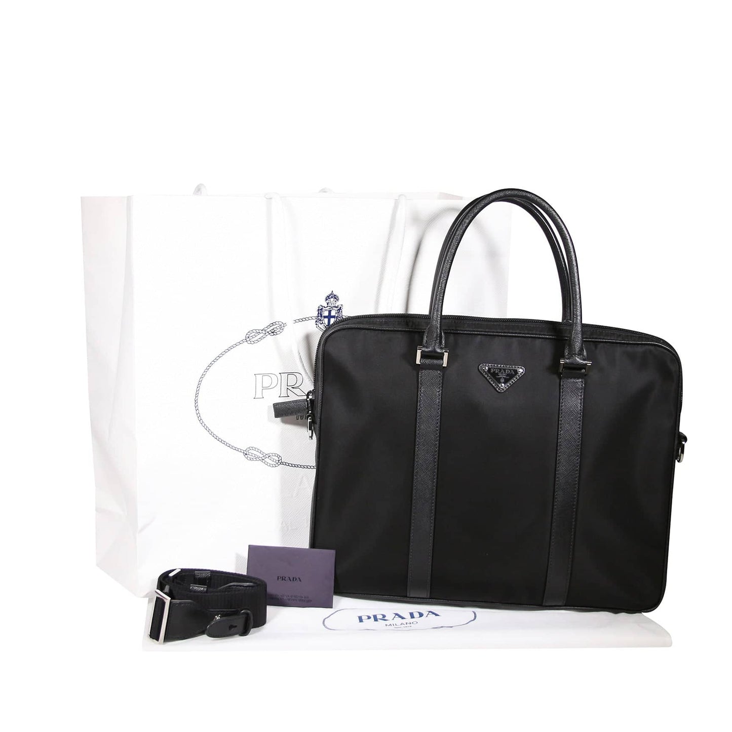 Prada Briefcase Black Nylon