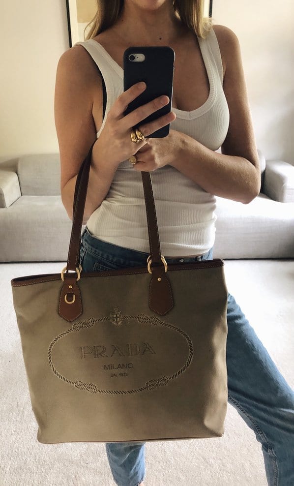 Vintage Prada Canvas Tote