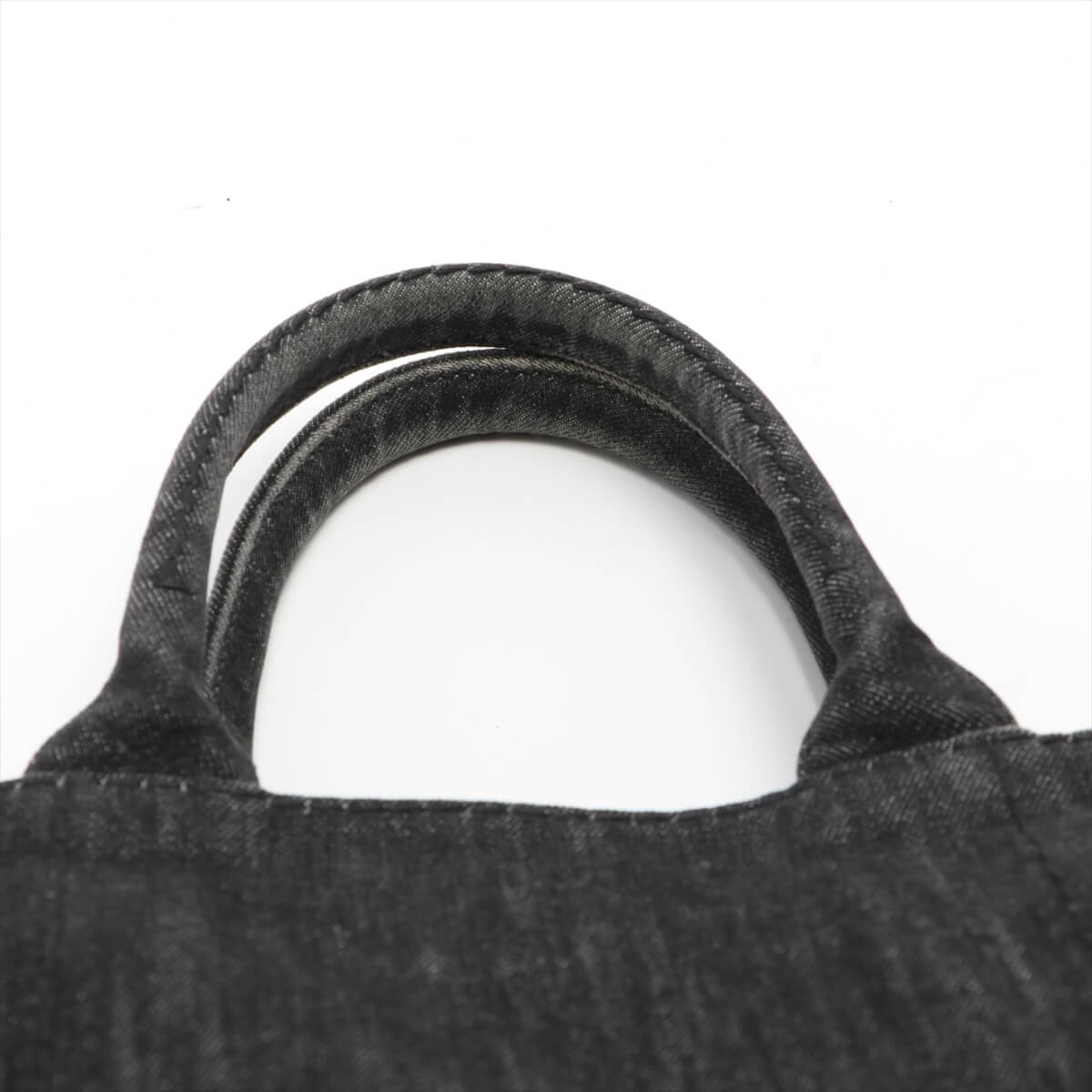 Prada Mini Canapa Denim Tote bag Black